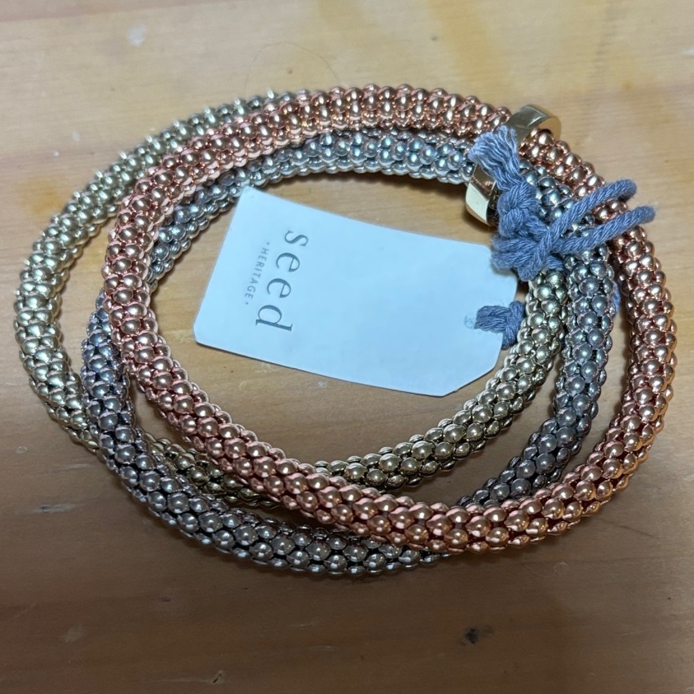 Seed Heritage Metallic Beaded Bracelets